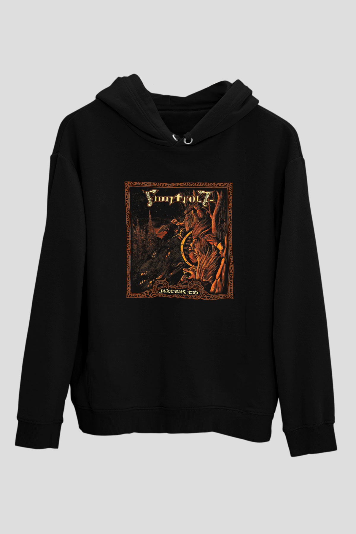 Finntroll Baskılı Unisex Siyah Hoodie