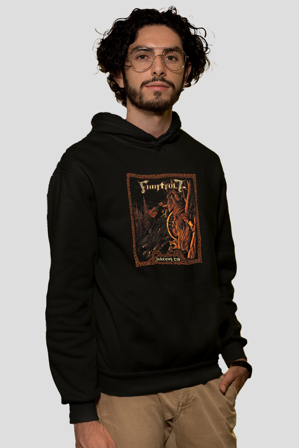 Finntroll Baskılı Unisex Siyah Hoodie