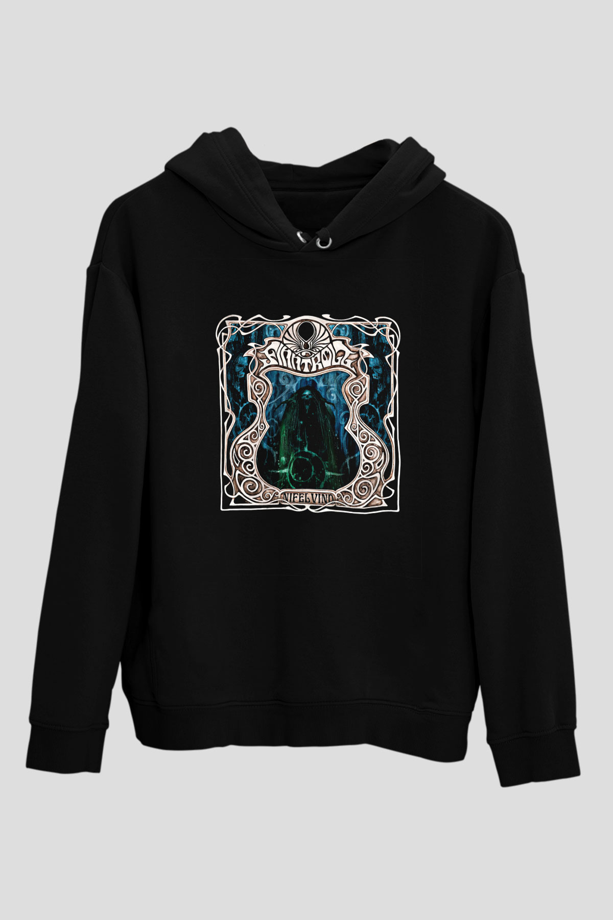 Finntroll Baskılı Unisex Siyah Hoodie