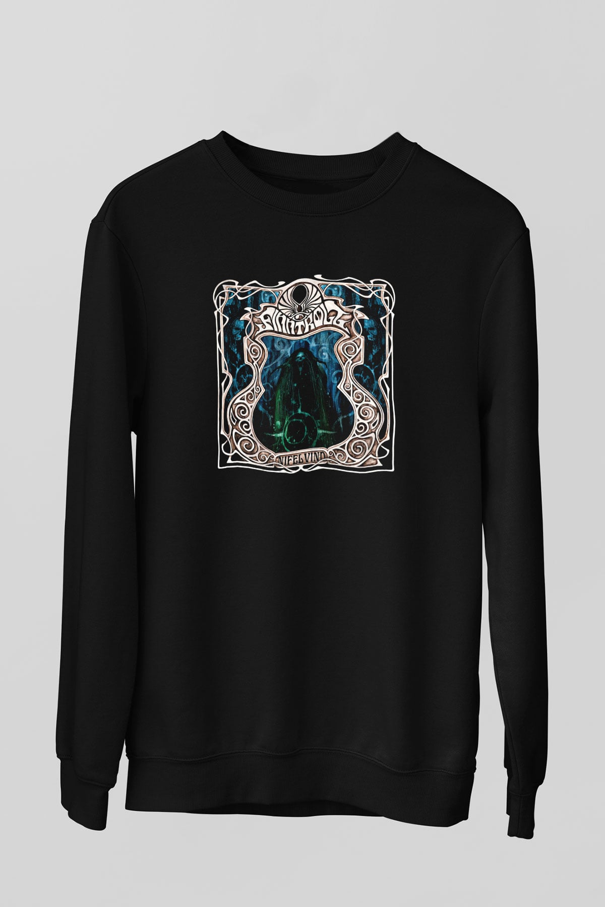 Finntroll Baskılı Unisex Siyah Sweatshirt