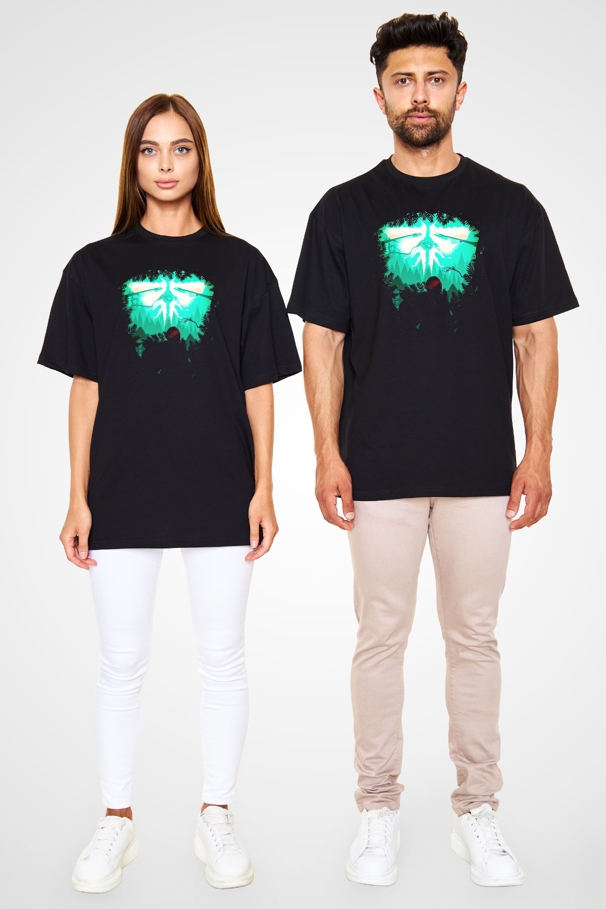 Firefly Siyah Oversize Tişört Oversize T-shirt