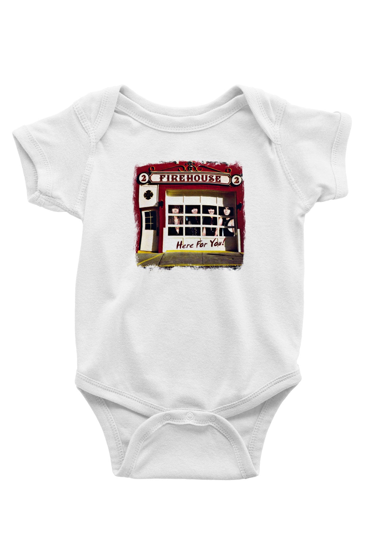 FireHouse Baskılı Unisex Beyaz Bebek Body - Zıbın