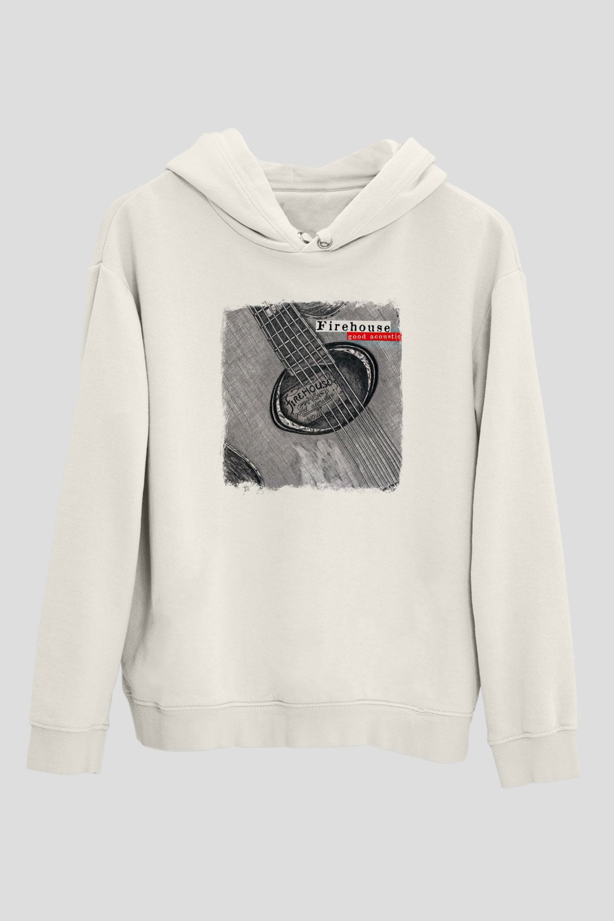 FireHouse Baskılı Unisex Beyaz Hoodie