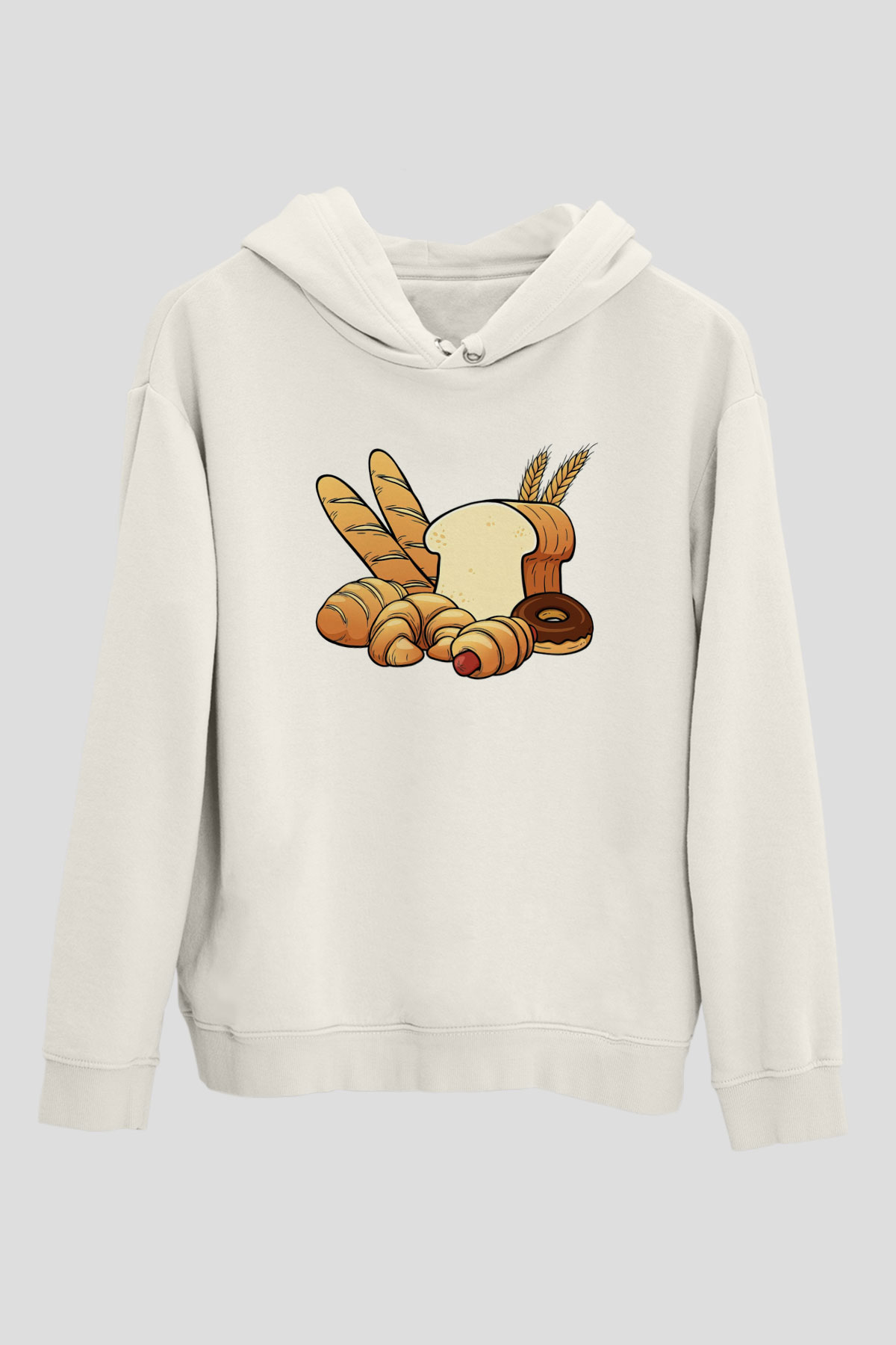 Fırıncı Beyaz Unisex Hoodie