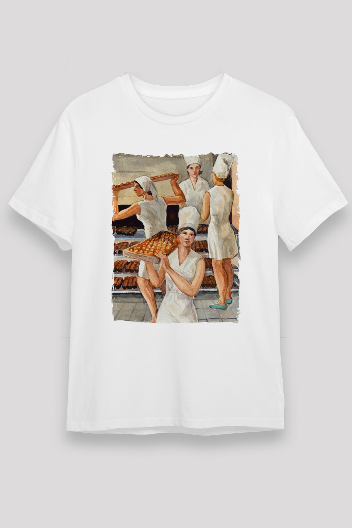 Fırıncı Beyaz Unisex Tişört T-Shirt - TişörtFabrikası
