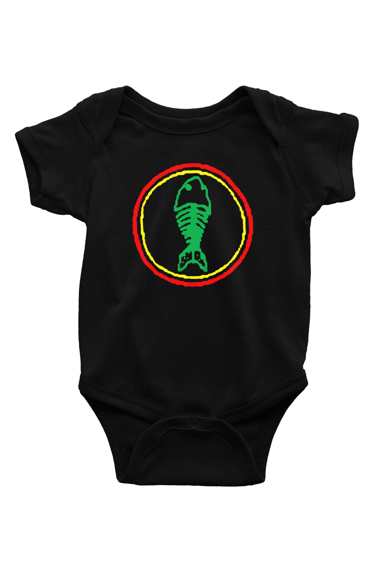 Fishbone Siyah Bebek Body - Zıbın