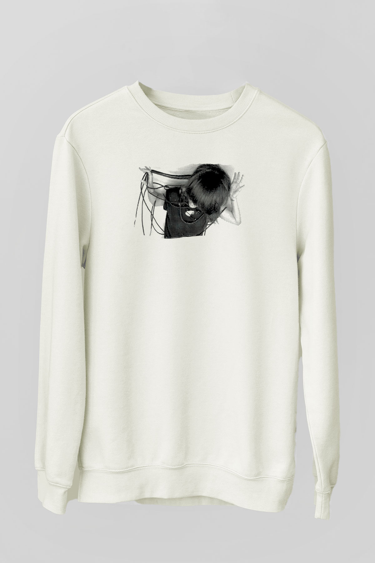 Fit For Rivals Baskılı Beyaz Unisex Sweatshirt