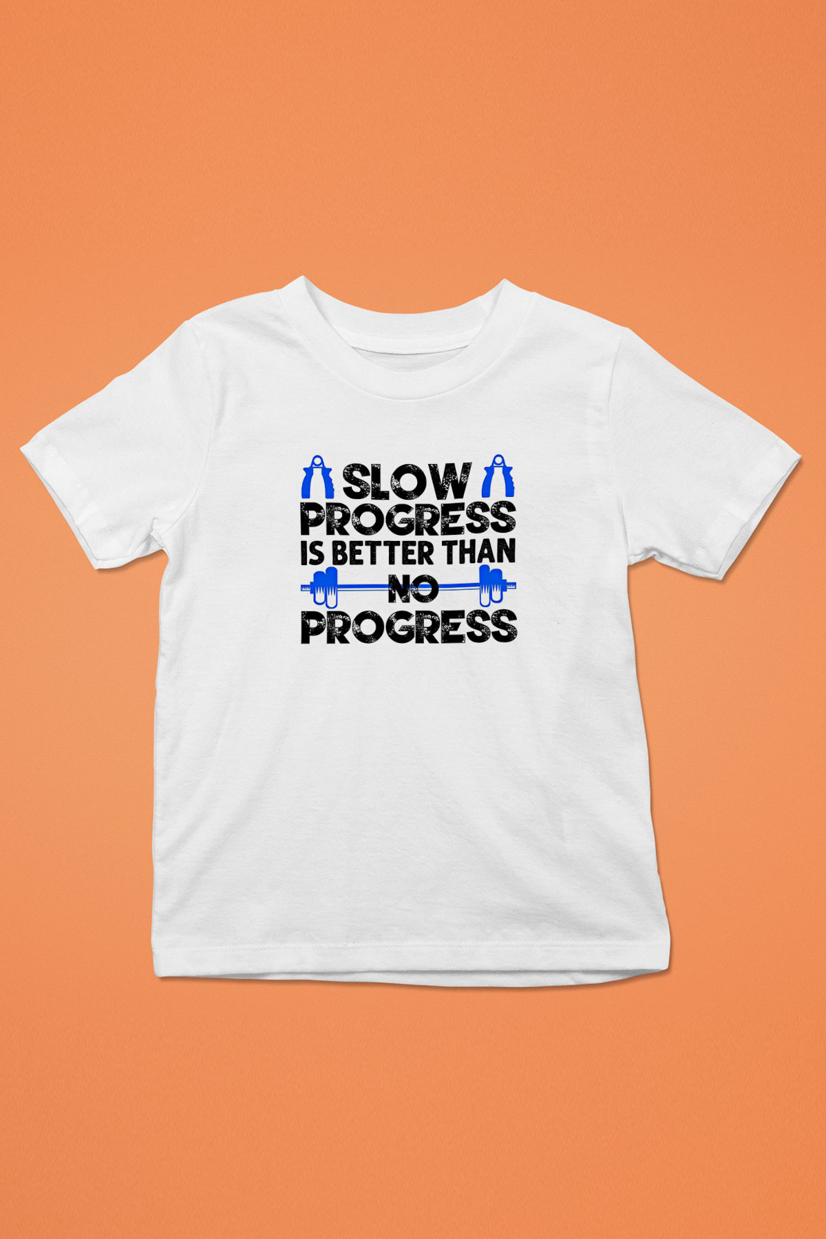 Fitness Baskılı Unisex Beyaz Çocuk Tişört - Tshirt