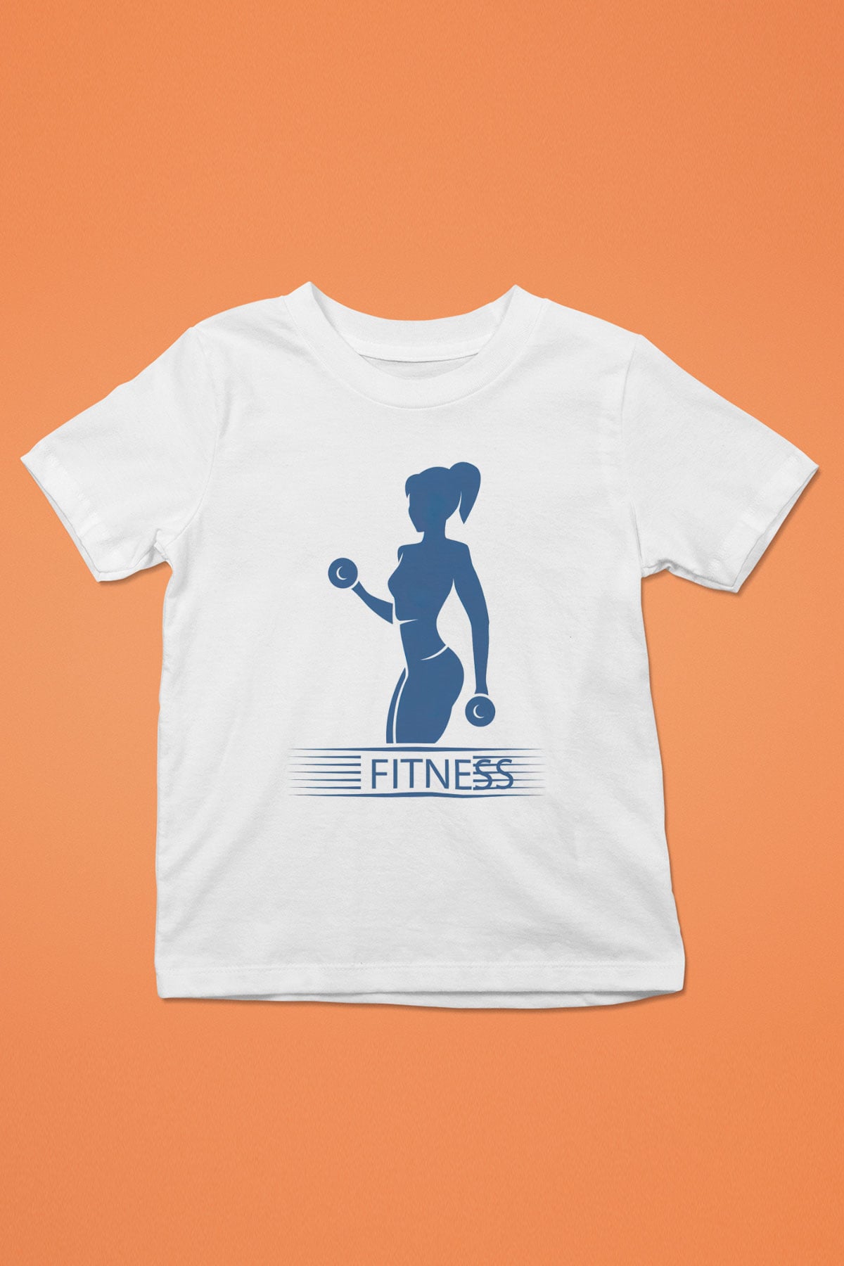 Fitness Beyaz Unisex Çocuk Tişört