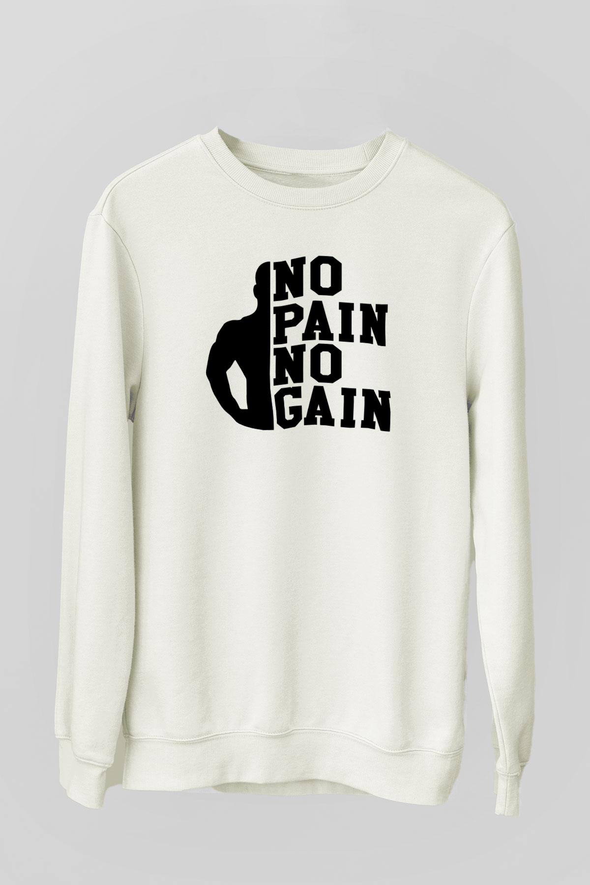 Fitness Beyaz Unisex Sweatshirt