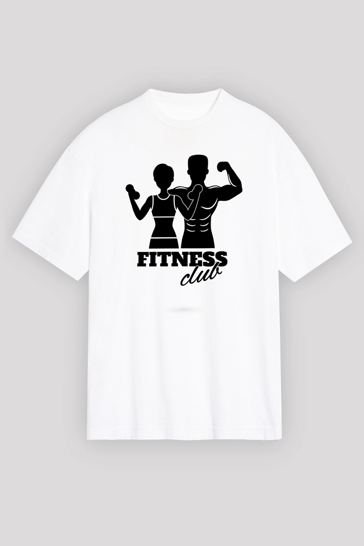 Fitness Beyaz Oversize Tişört Oversize T-shirt - TişörtFabrikası