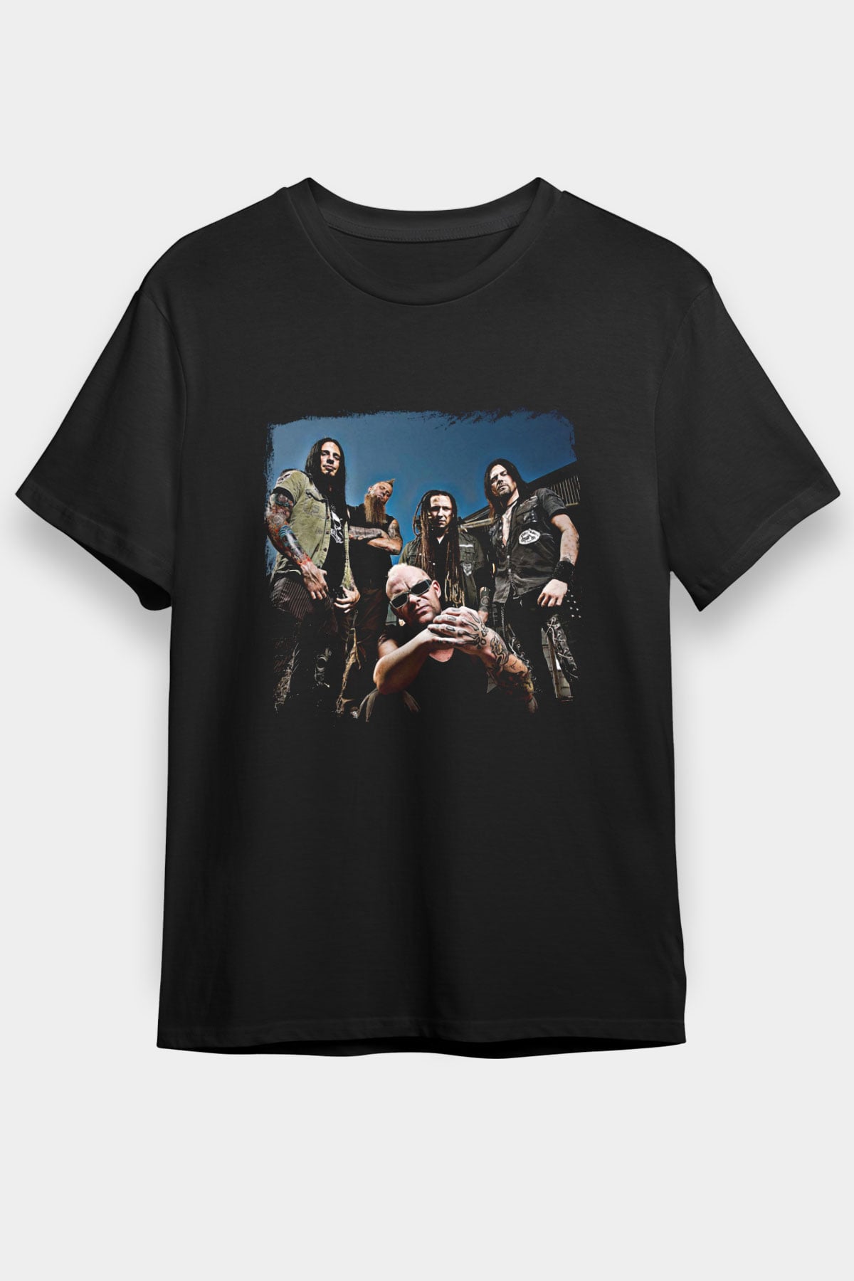 Five Finger Death Punch Baskılı Unisex Siyah Tişört