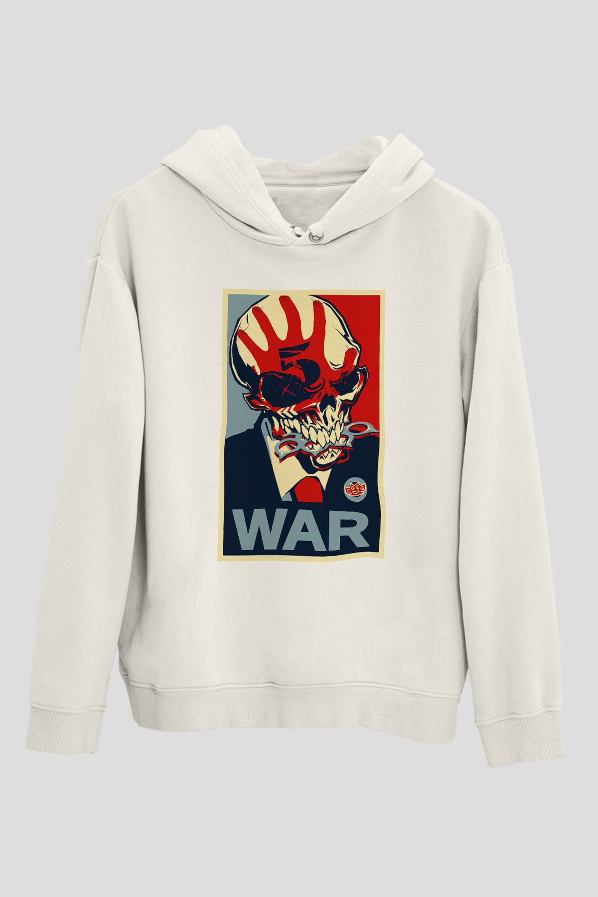 Five Finger Death Punch Beyaz Unisex Kapşonlu Sweatshirt