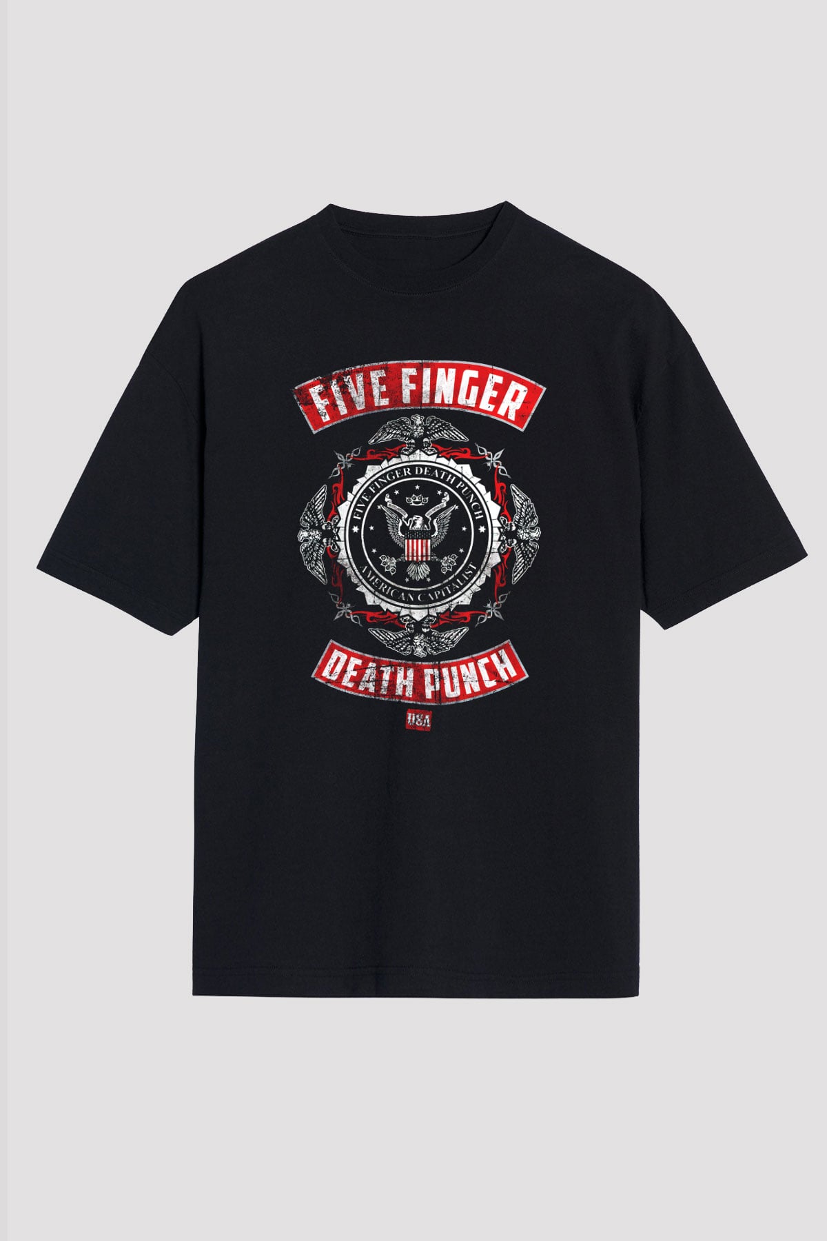 Five Finger Death Punch Siyah Unisex Oversize Tişört T-Shirt