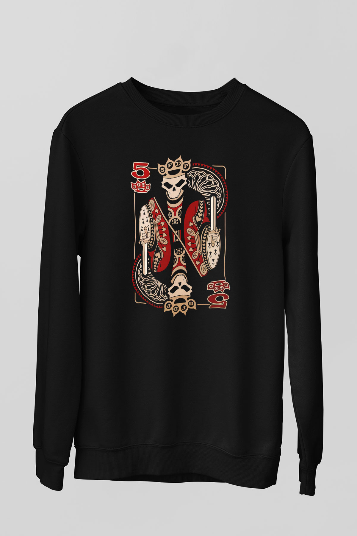 Five Finger Death Punch Siyah Unisex Sweatshirt