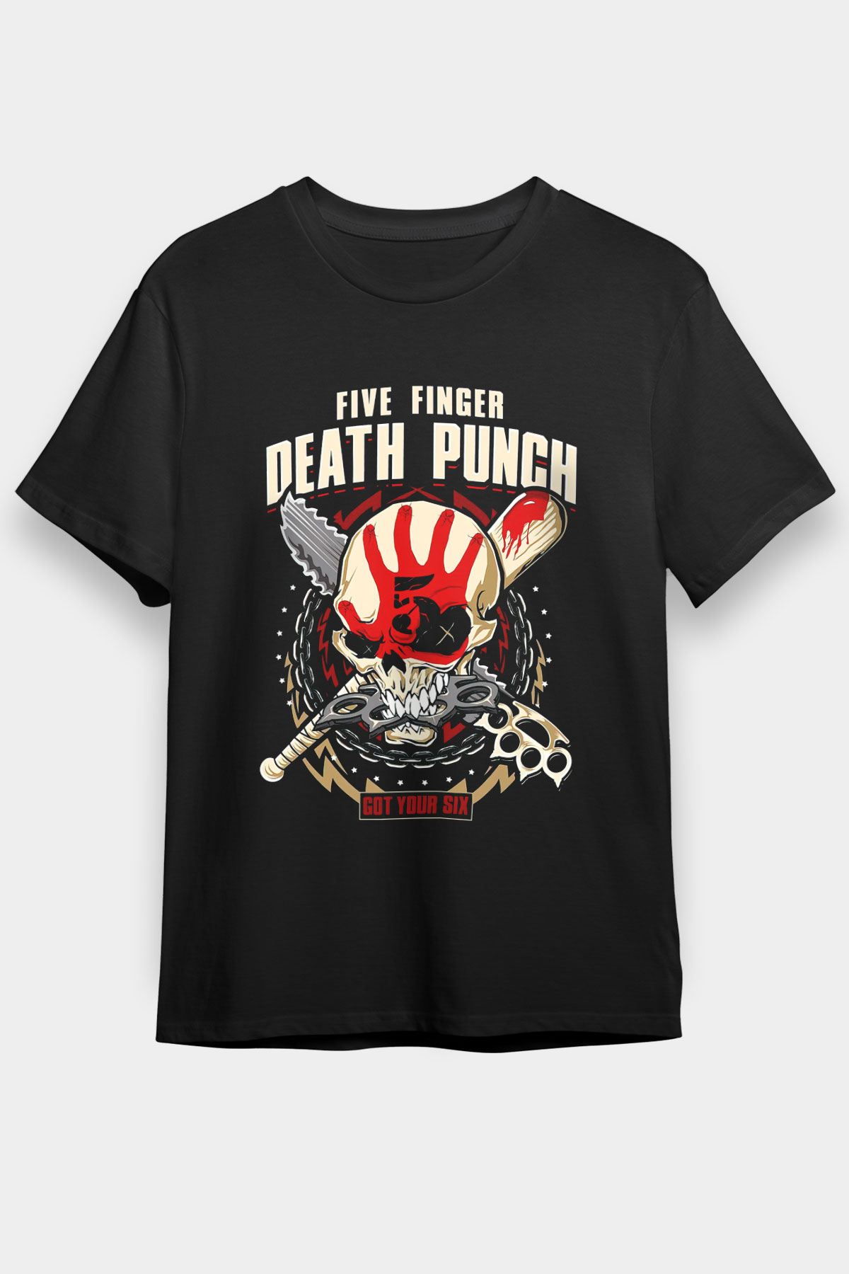 Five Finger Death Punch Siyah Unisex Tişört T-Shirt - TişörtFabrikası