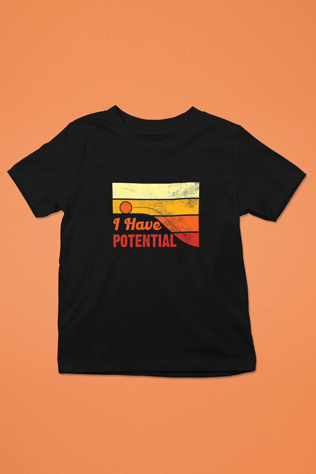 Fizik Potansiyel Baskılı Unisex Siyah Çocuk Tişörtü - Tshirt