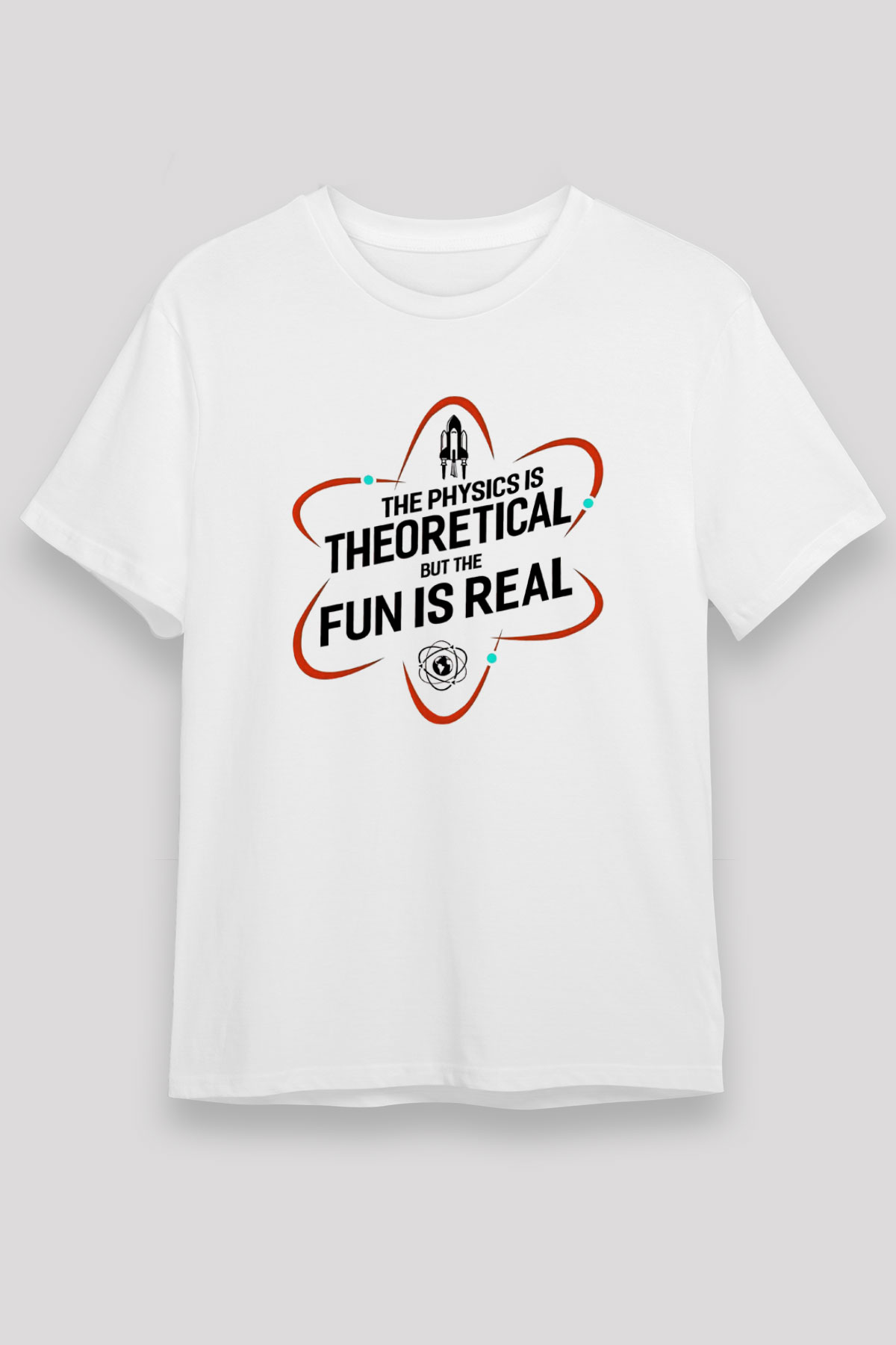 Fizik Teorik Baskılı Unisex Beyaz Tişört - Tshirt