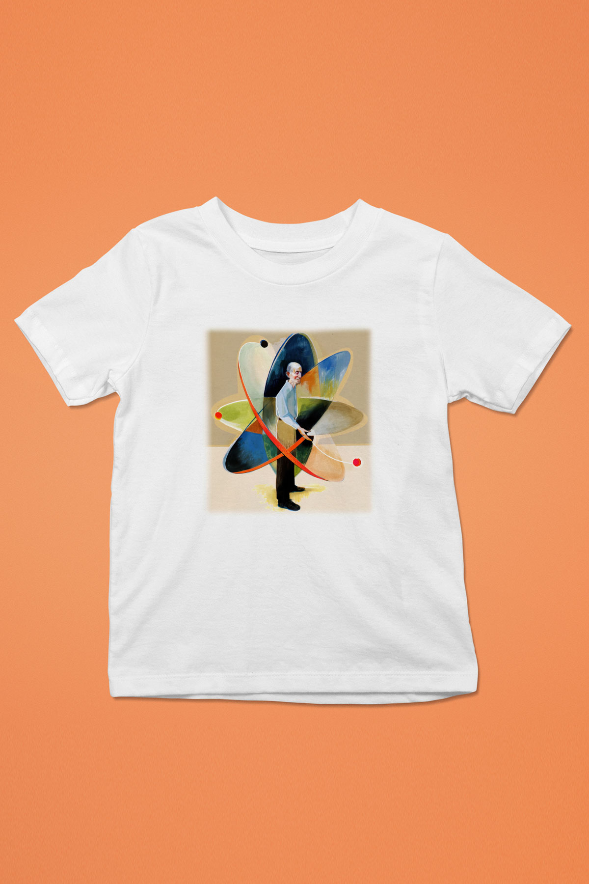 Fizikçi Baskılı Beyaz Unisex Çocuk Tişört