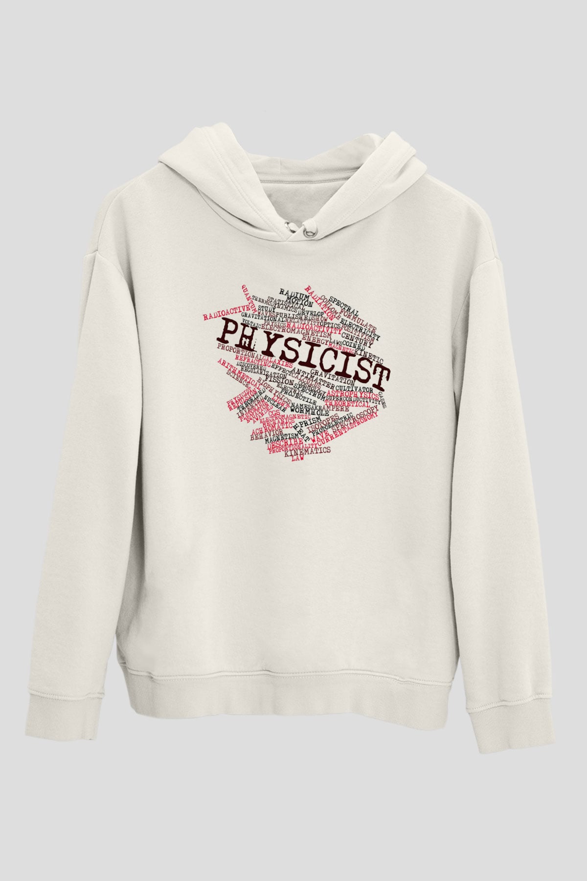 Fizikçi Beyaz Unisex Hoodie