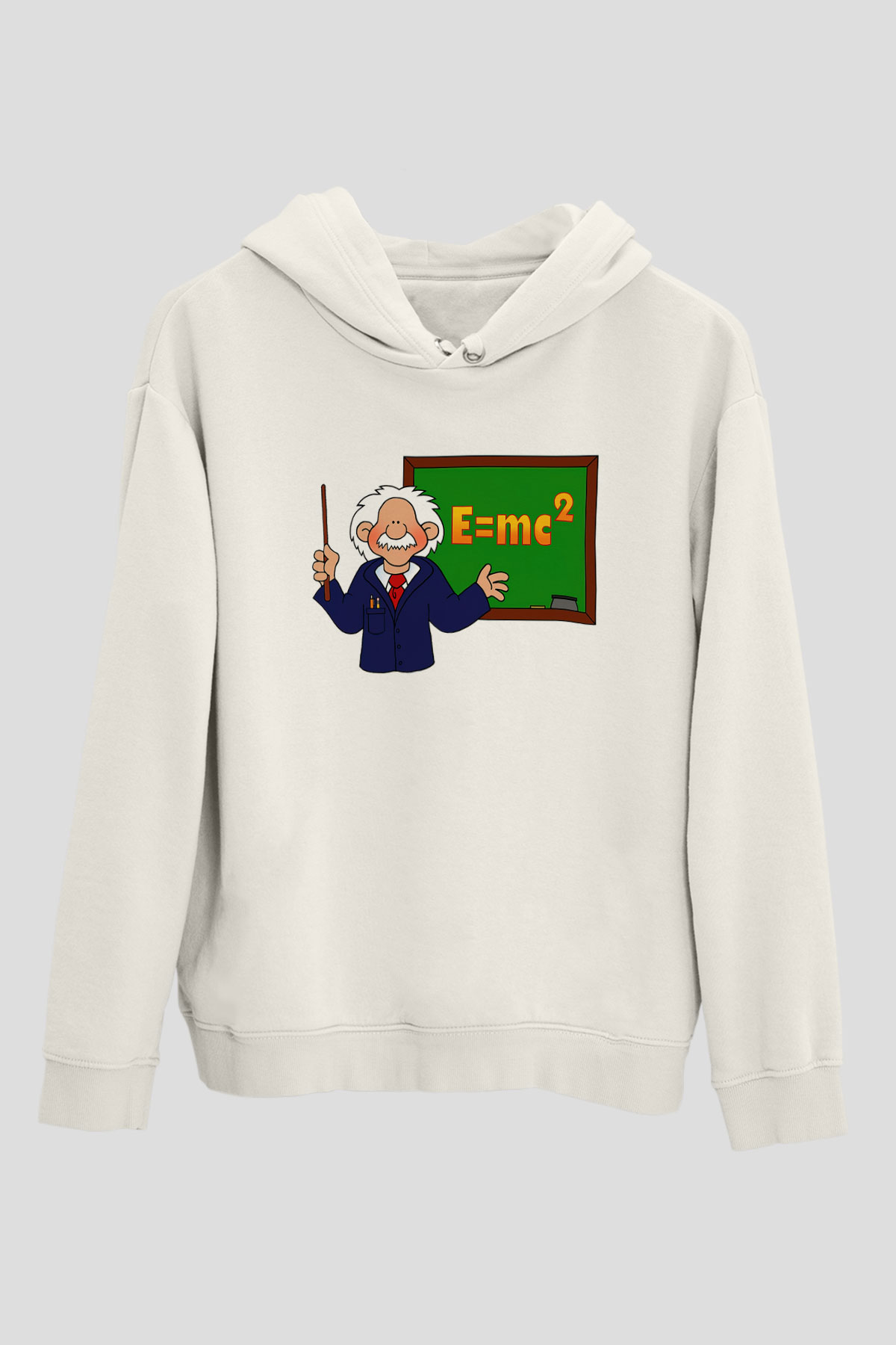 Fizikçi Beyaz Unisex Hoodie