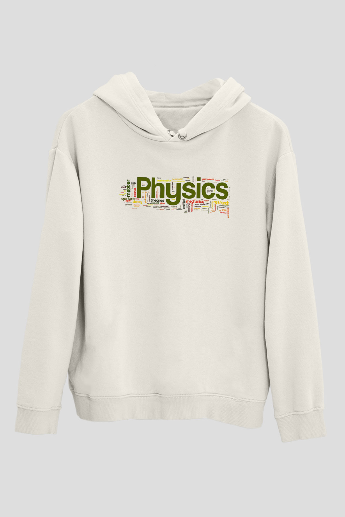 Fizikçi Beyaz Unisex Hoodie