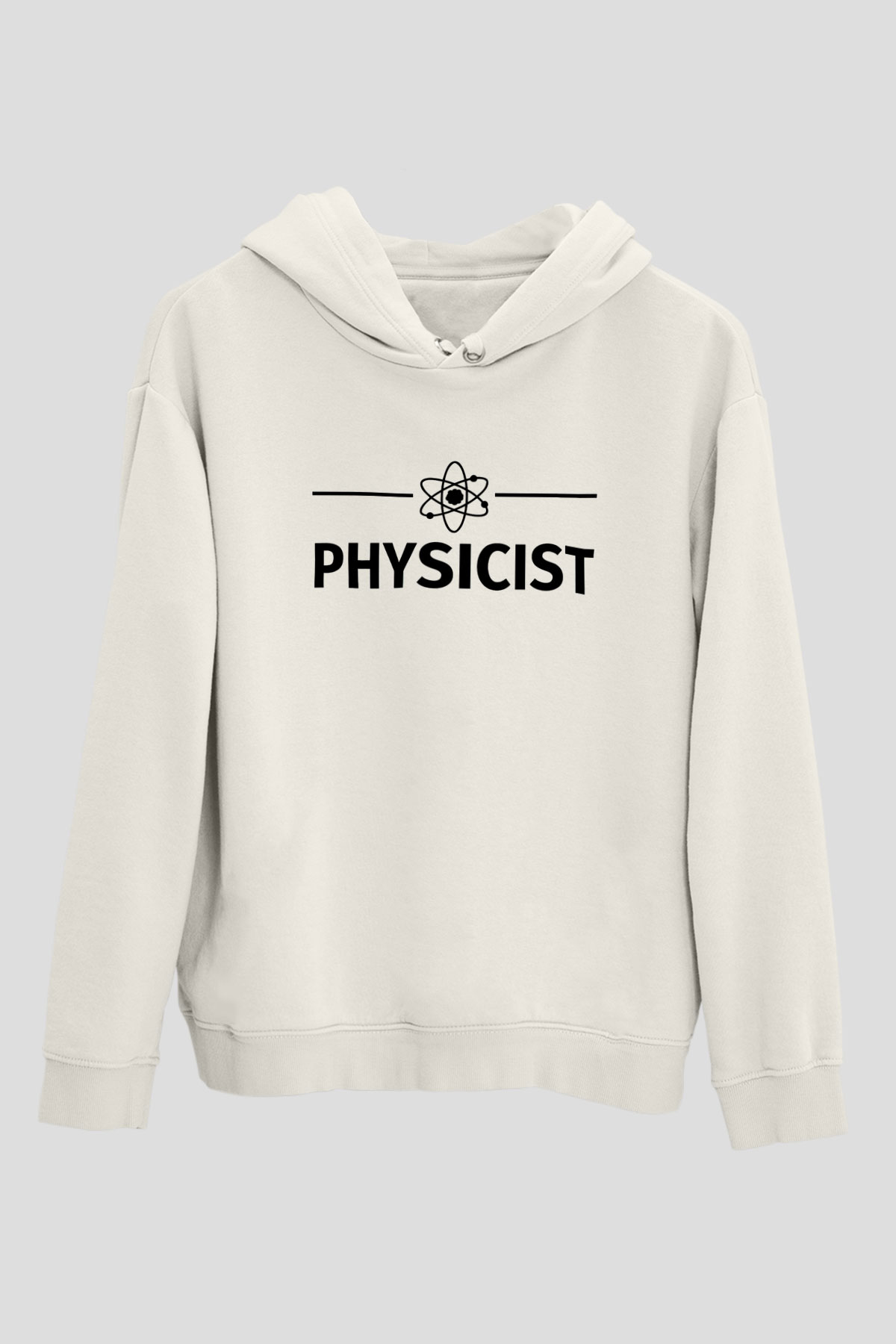 Fizikçi Beyaz Unisex Hoodie