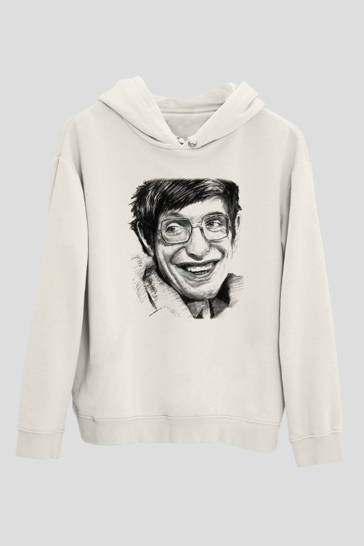 Fizikçi Beyaz Unisex Hoodie
