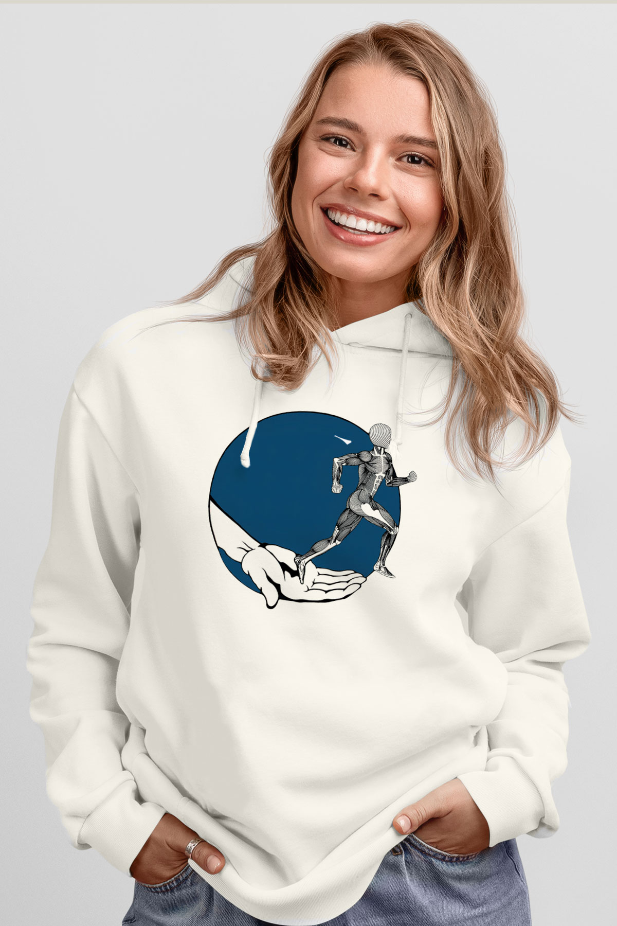 Fizyoterapist Beyaz Unisex Hoodie