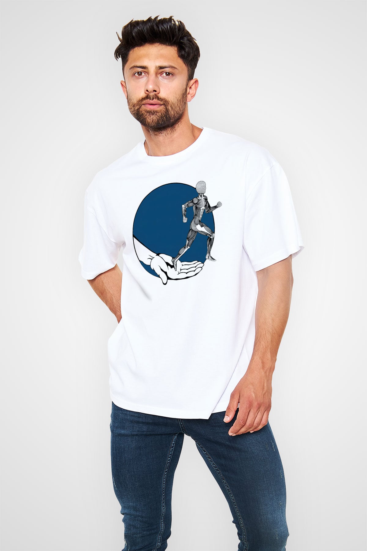 Fizyoterapist Beyaz Unisex Oversize Tişört T-Shirt