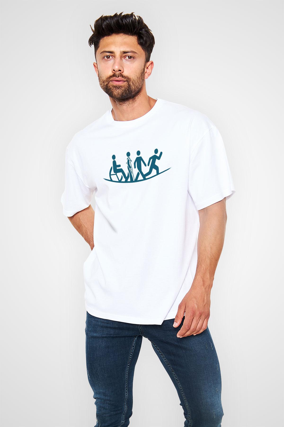 Fizyoterapist Beyaz Unisex Oversize Tişört T-Shirt