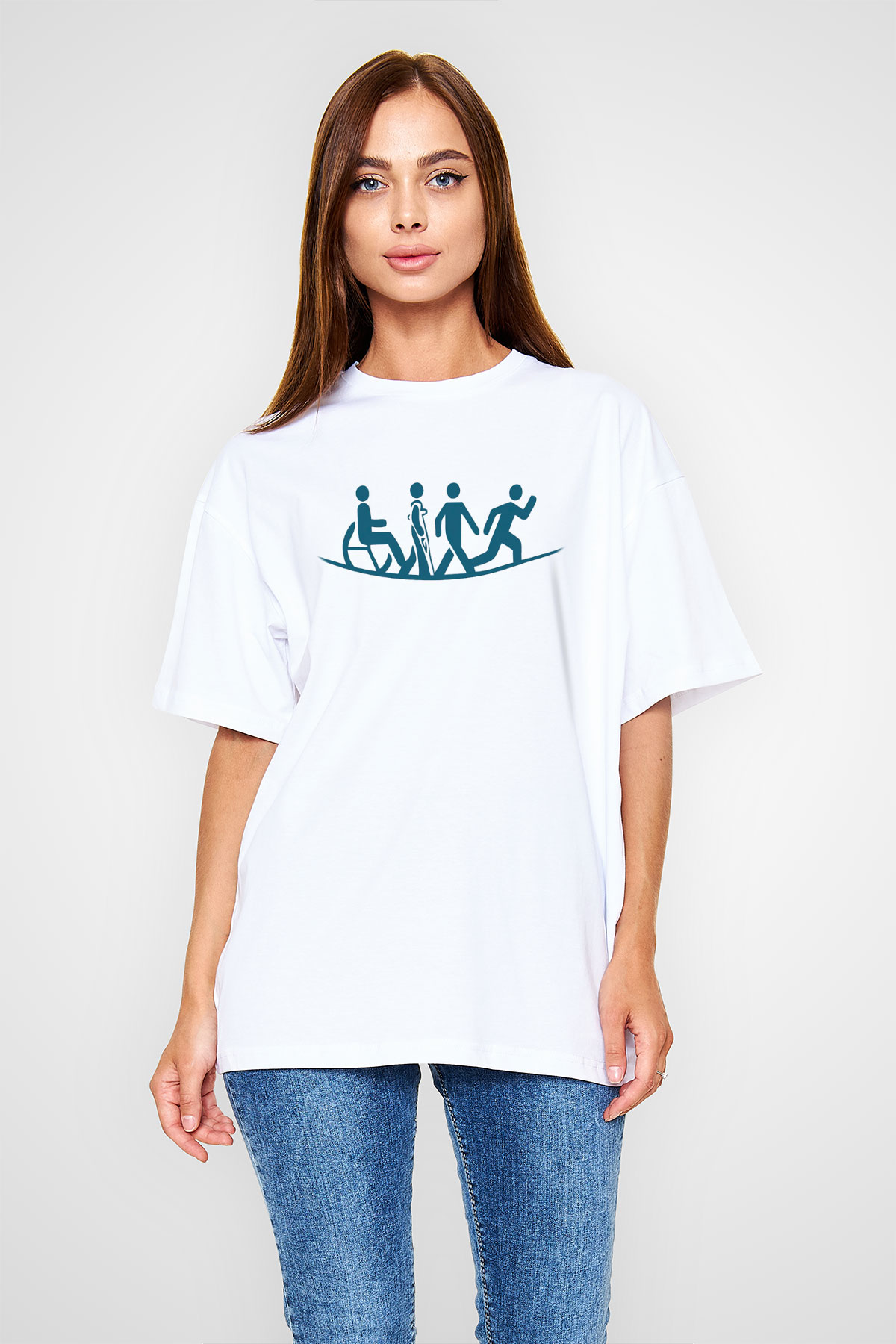 Fizyoterapist Beyaz Unisex Oversize Tişört T-Shirt