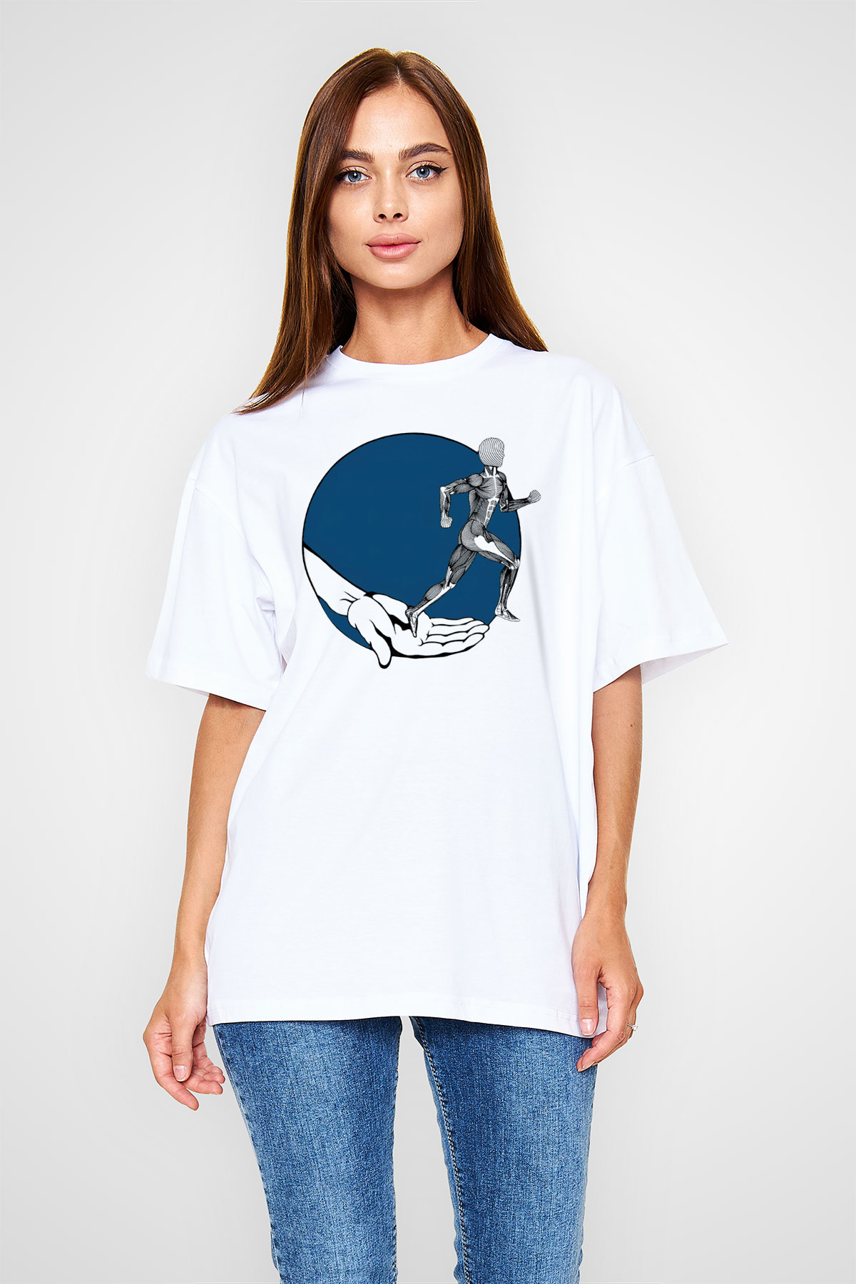Fizyoterapist Beyaz Unisex Oversize Tişört T-Shirt