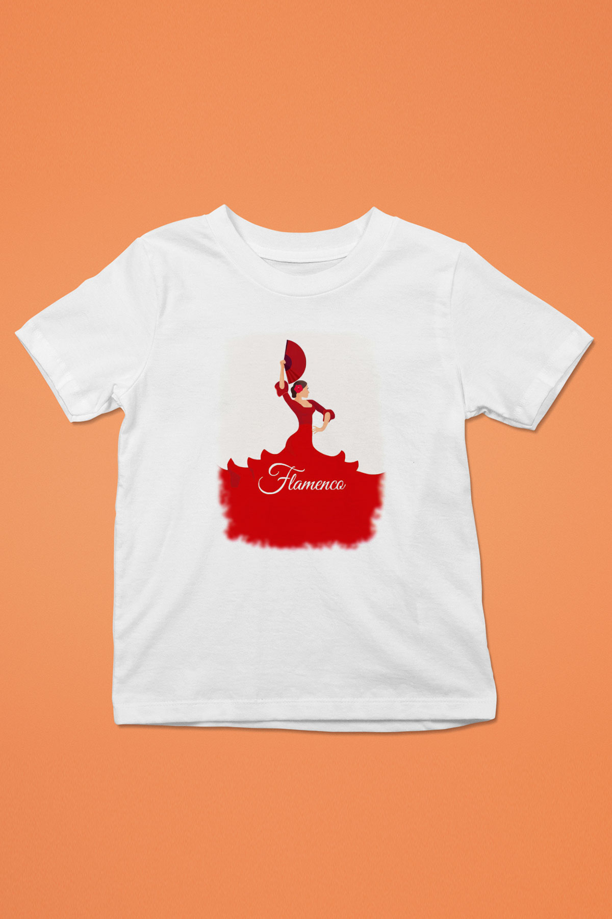 Flamenko Beyaz Unisex Çocuk Tişört