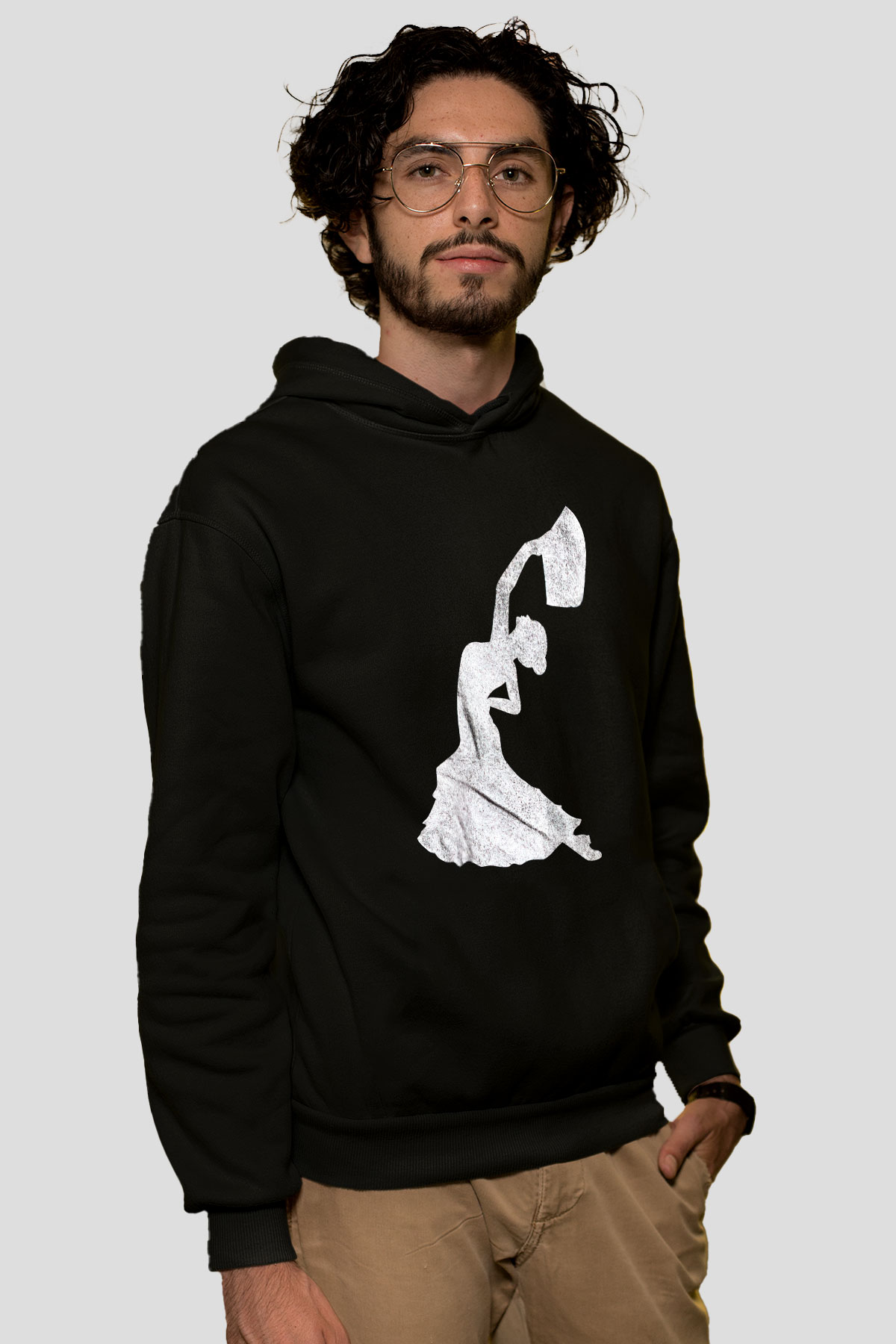 Flamenko Siyah Unisex Hoodie