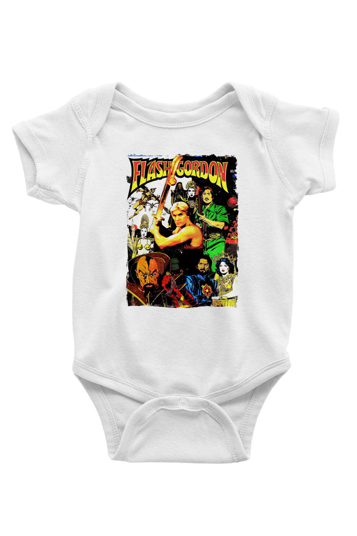 Flash Gordon Beyaz Bebek Body - Zıbın