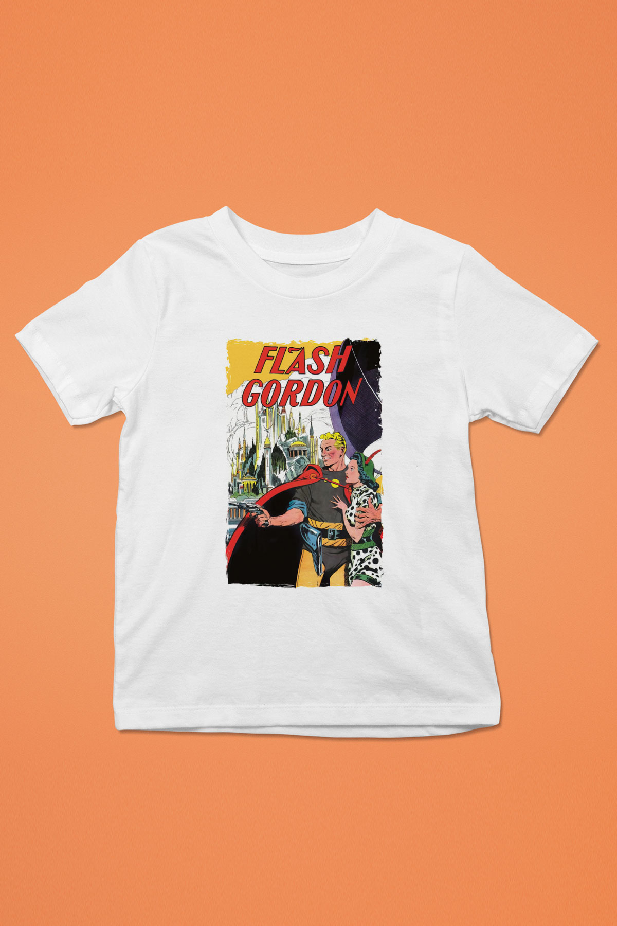 Flash Gordon Beyaz Unisex  Çocuk Tişört