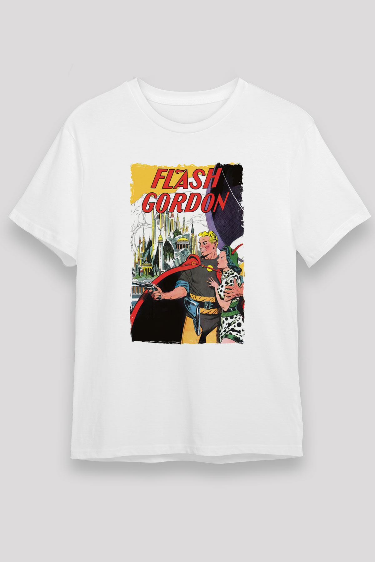 Flash Gordon Beyaz Unisex Tişört