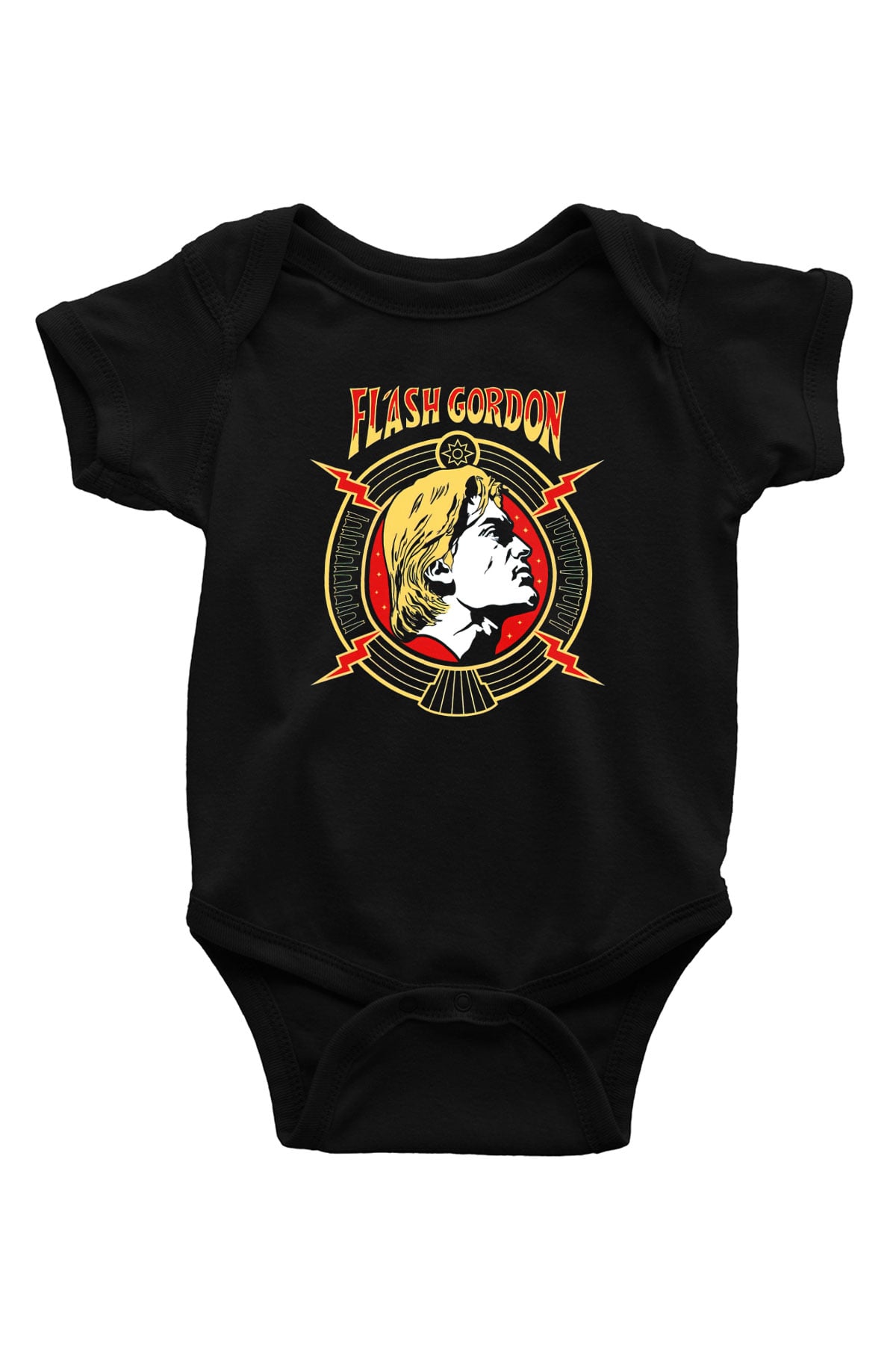 Flash Gordon Siyah Bebek Body - Zıbın