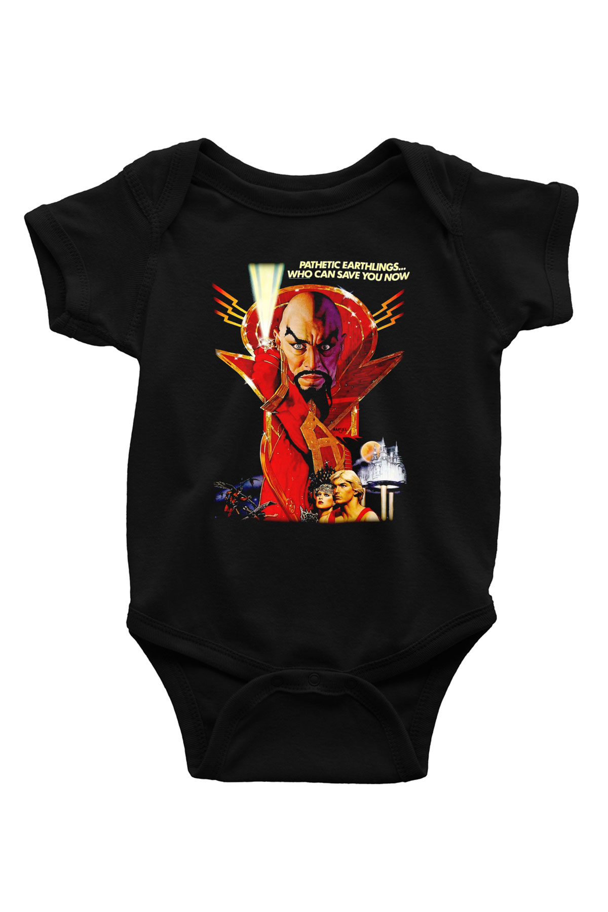 Flash Gordon Siyah Bebek Body - Zıbın
