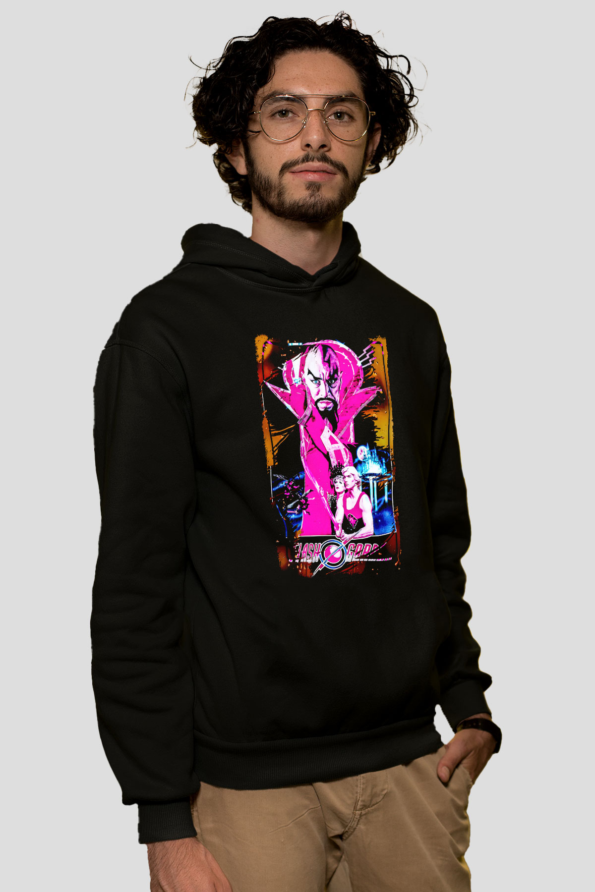 Flash Gordon Siyah Unisex Hoodie