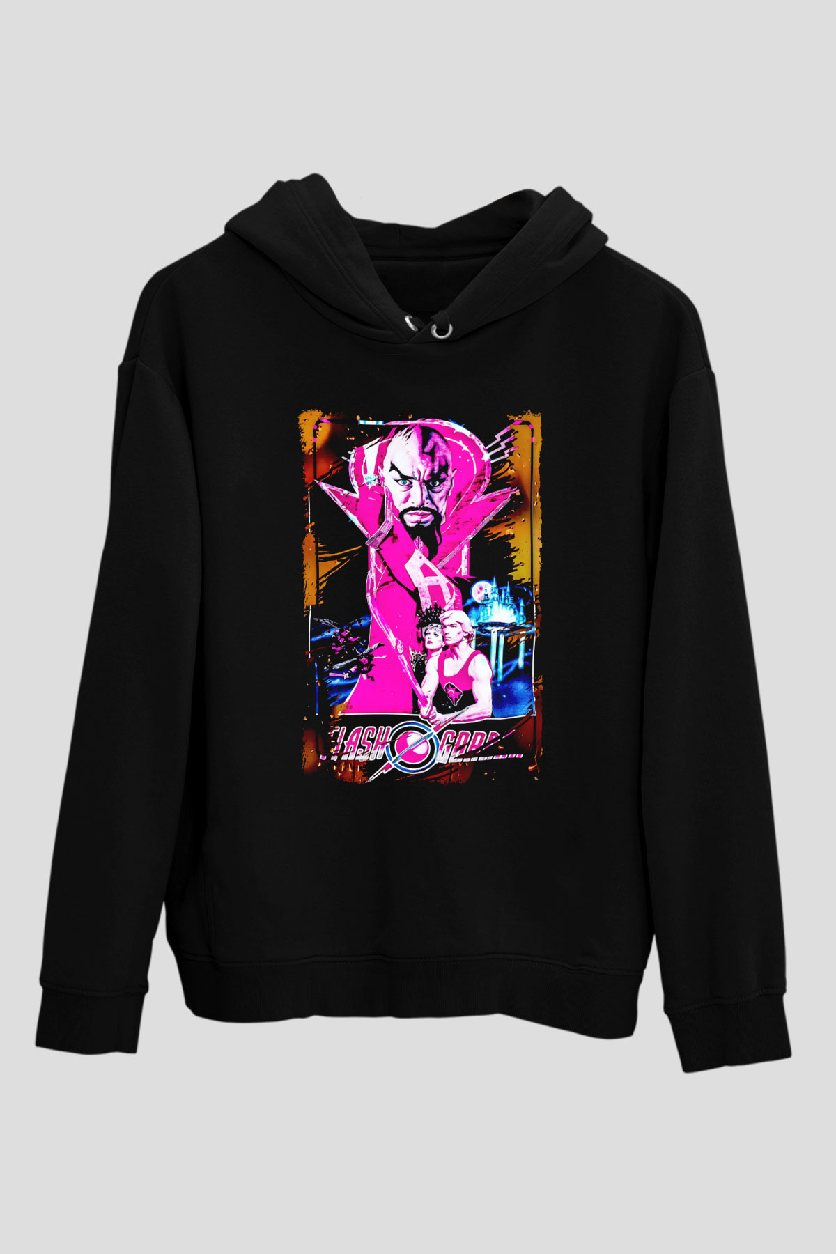 Flash Gordon Siyah Unisex Hoodie