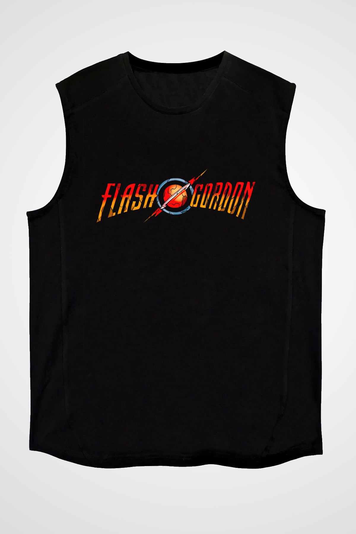 Flash Gordon Siyah Unisex  Kolsuz Tişört