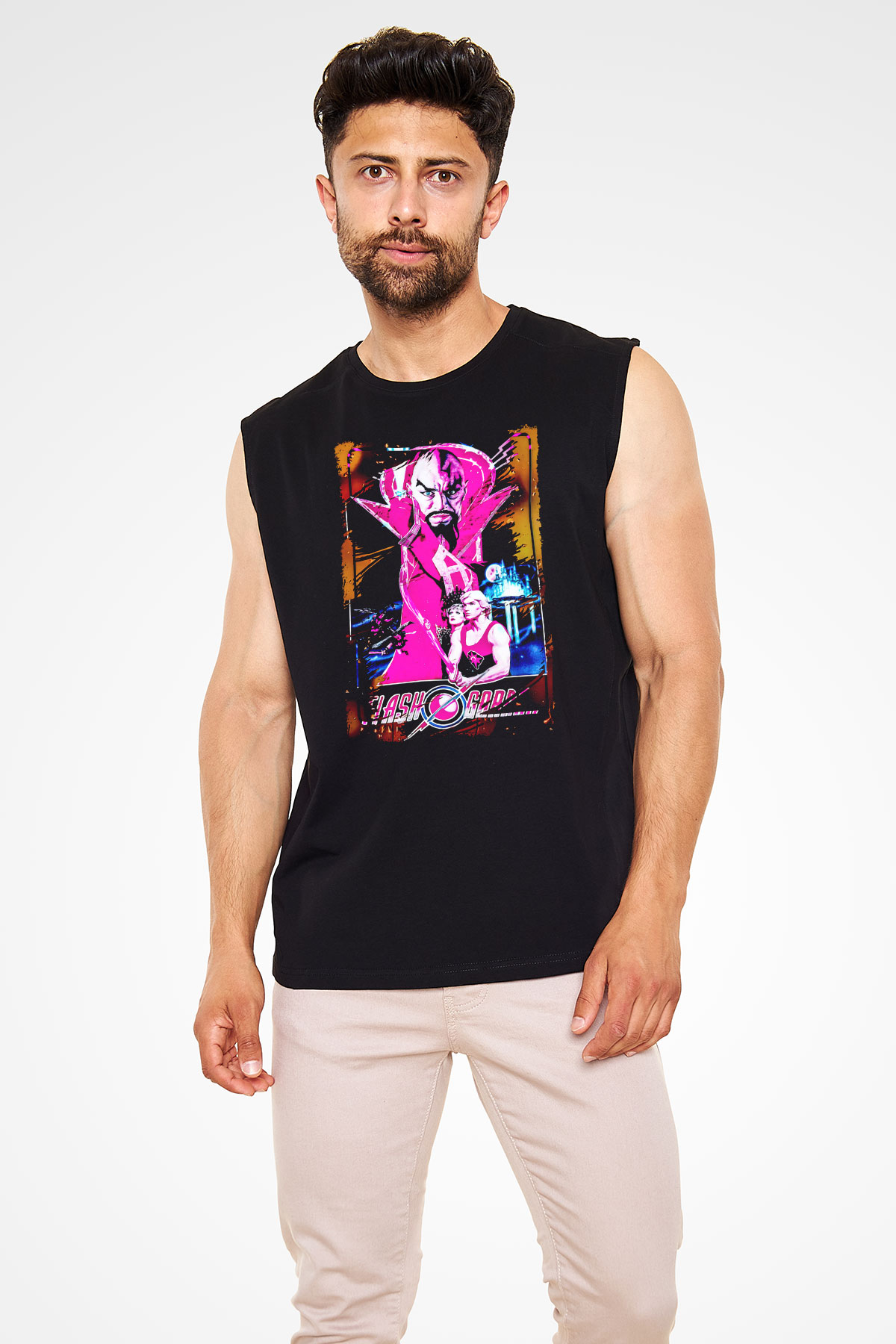Flash Gordon Siyah Unisex  Kolsuz Tişört