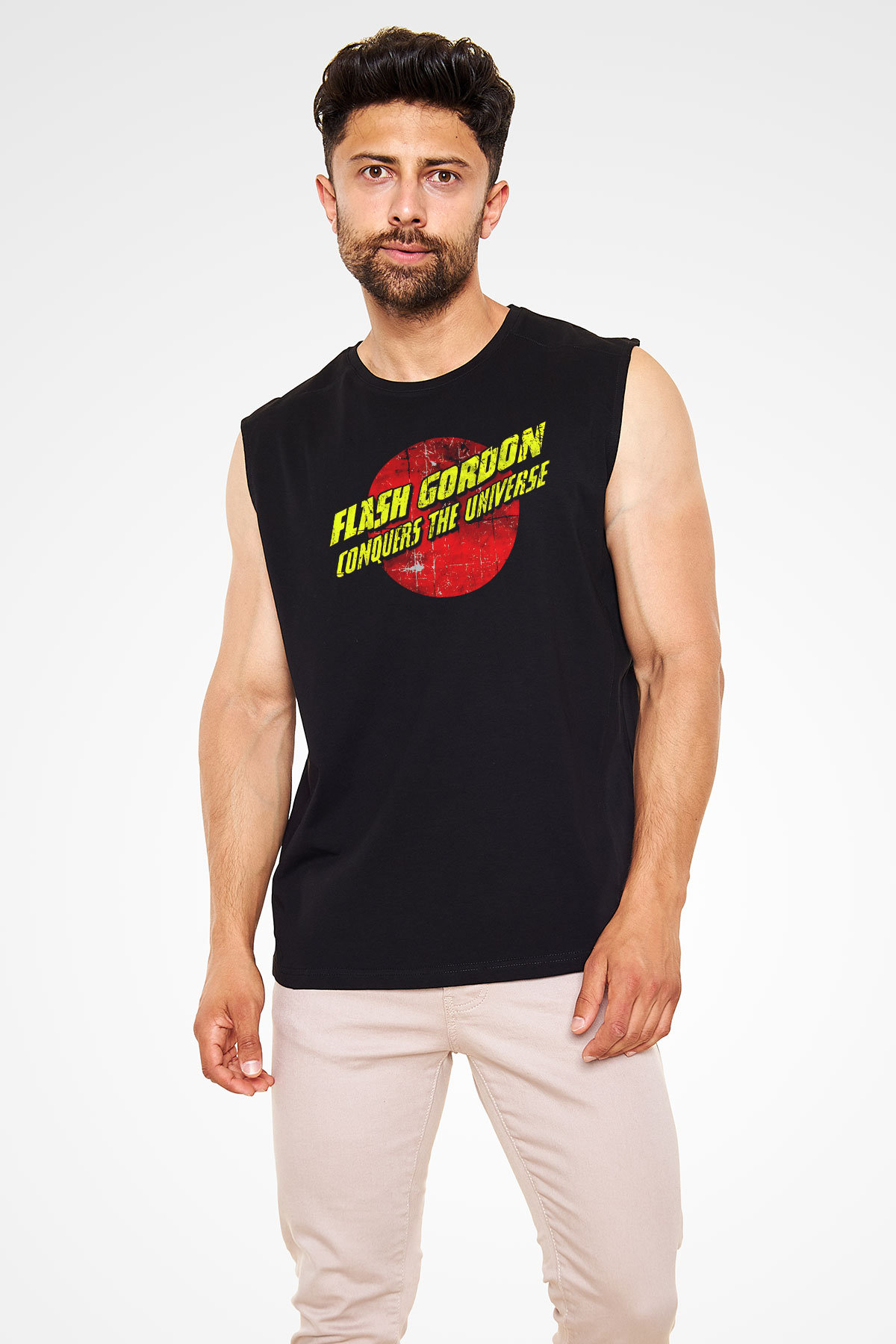 Flash Gordon Siyah Unisex  Kolsuz Tişört