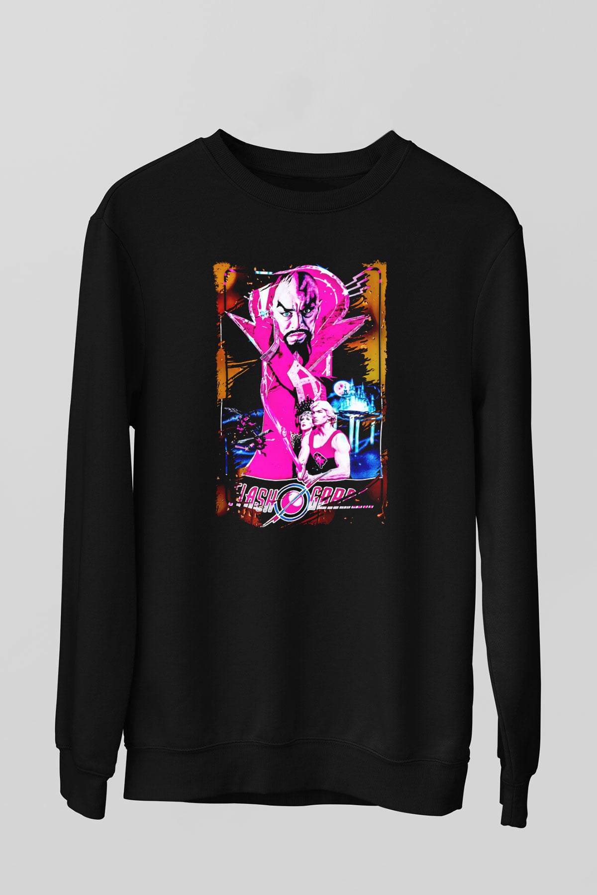 Flash Gordon Siyah Unisex  Sweatshirt