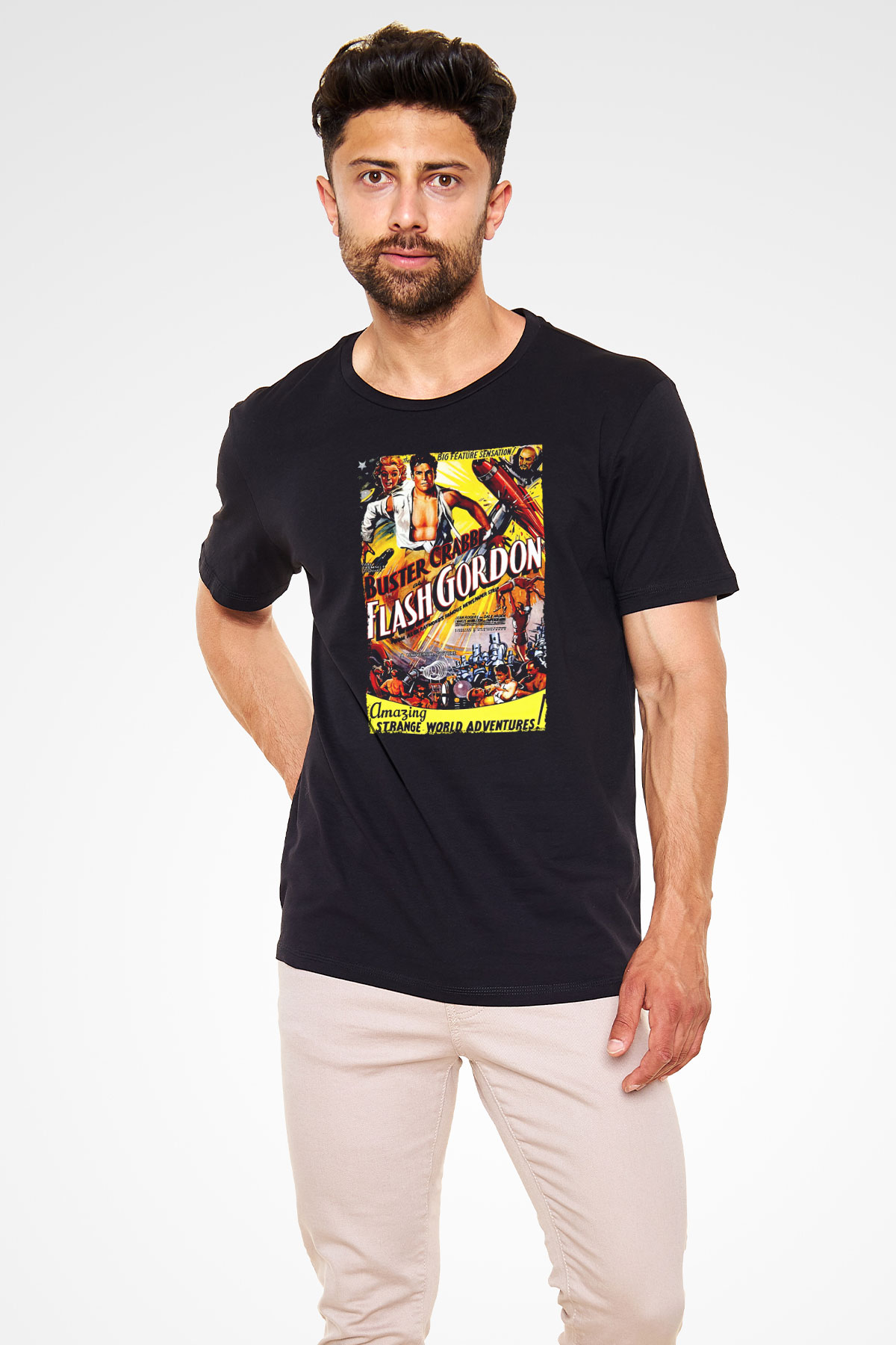 Flash Gordon Siyah Unisex Tişört