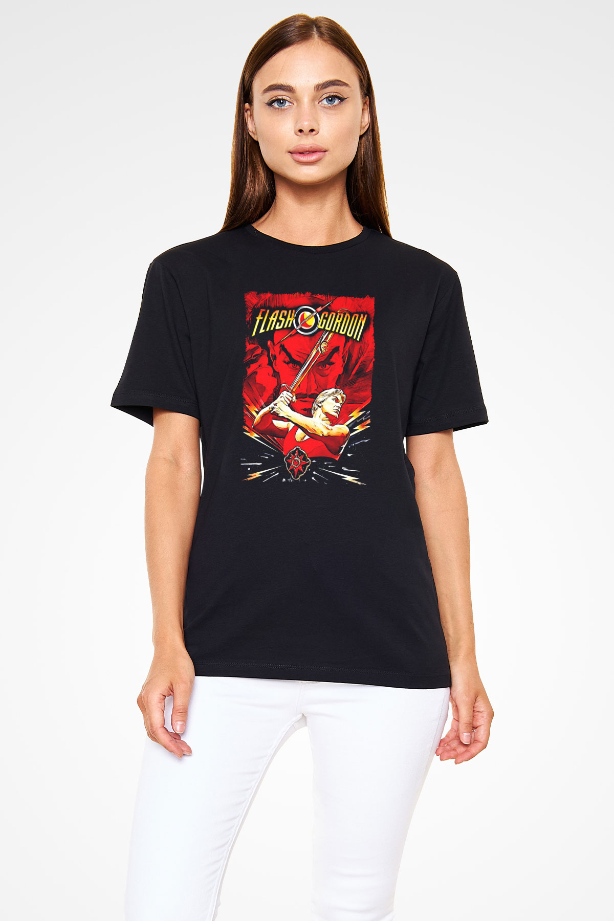 Flash Gordon Siyah Unisex Tişört