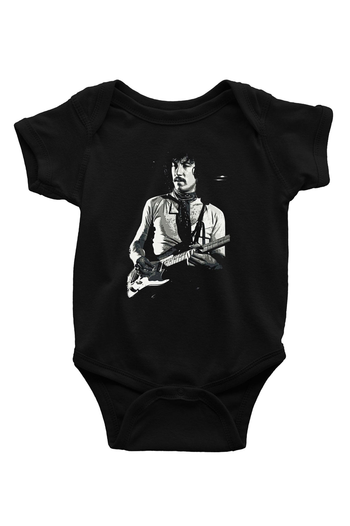 Fleetwod Mac Baskılı Unisex Siyah Bebek Body - Zıbın