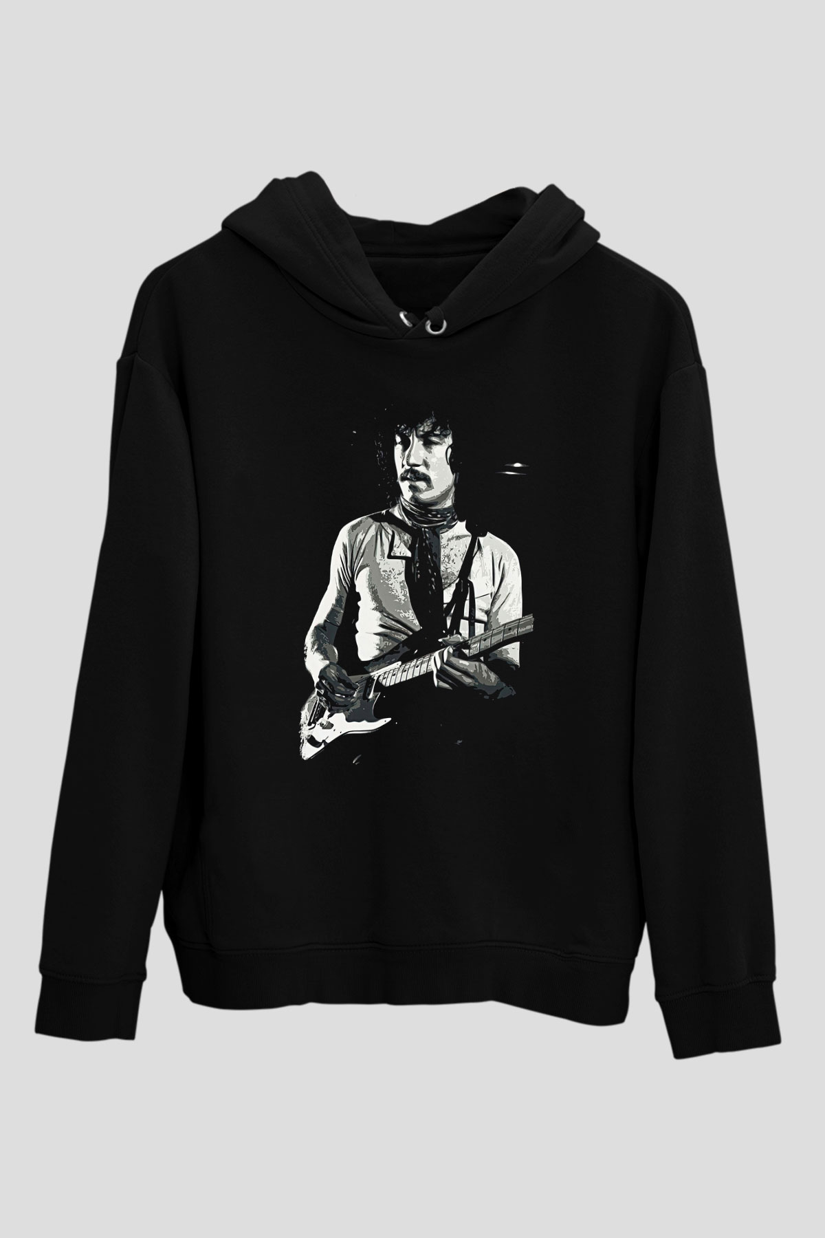 Fleetwod Mac Baskılı Unisex Siyah Kapüşonlu Sweatshirt